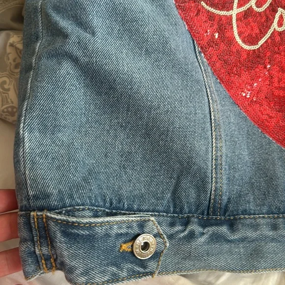 Judith March howdy cowboy denim Sherpa lined jacket New! - Picture 9 of 11